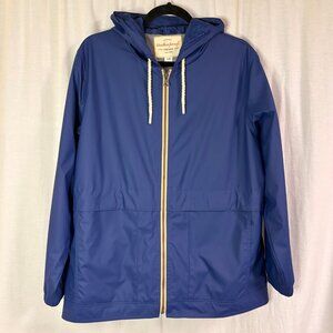 Weatherproof Vintage Blue Hooded Rain Jacket – Size Large